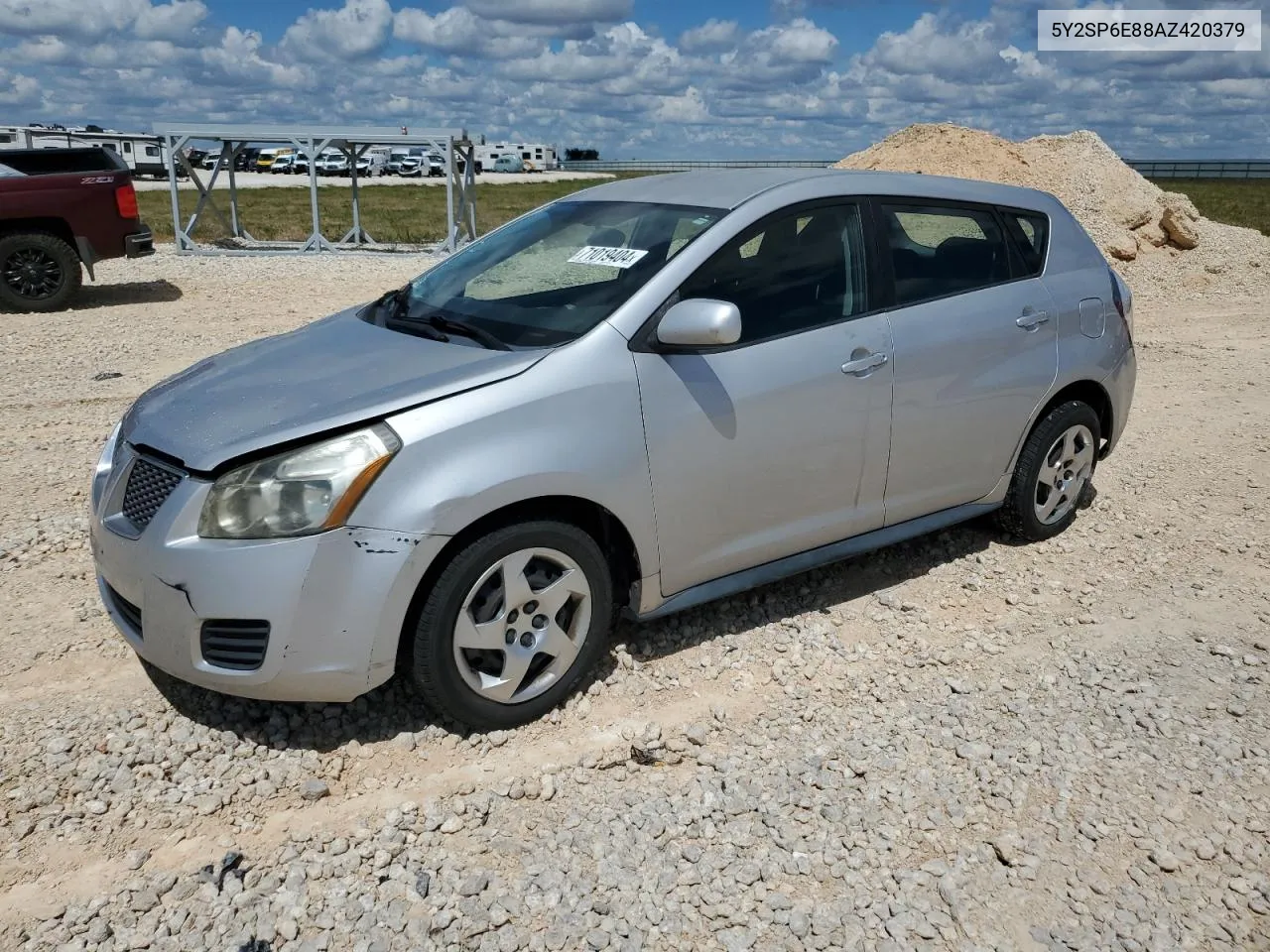 2010 Pontiac Vibe VIN: 5Y2SP6E88AZ420379 Lot: 71019404