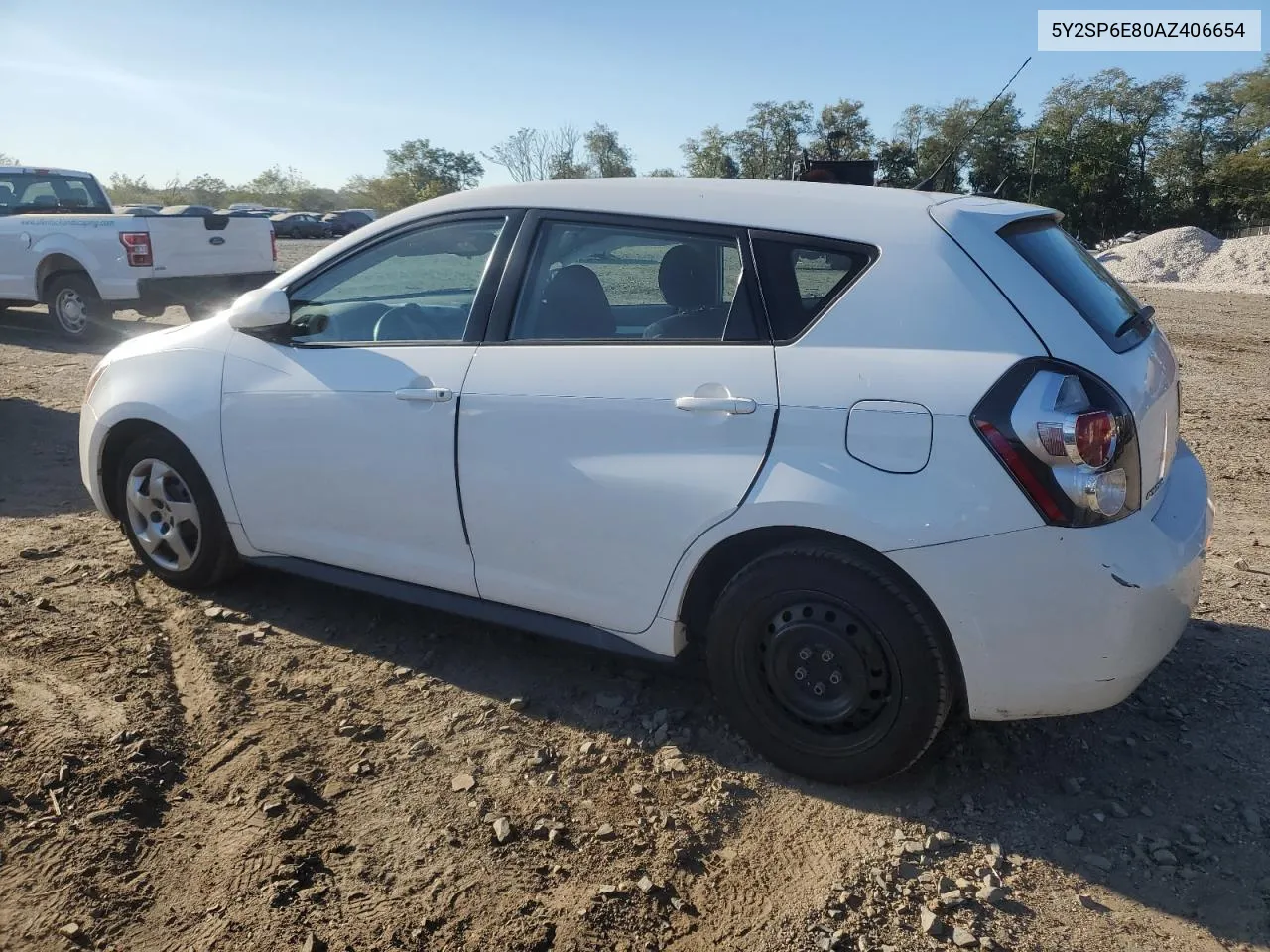 2010 Pontiac Vibe VIN: 5Y2SP6E80AZ406654 Lot: 72618834