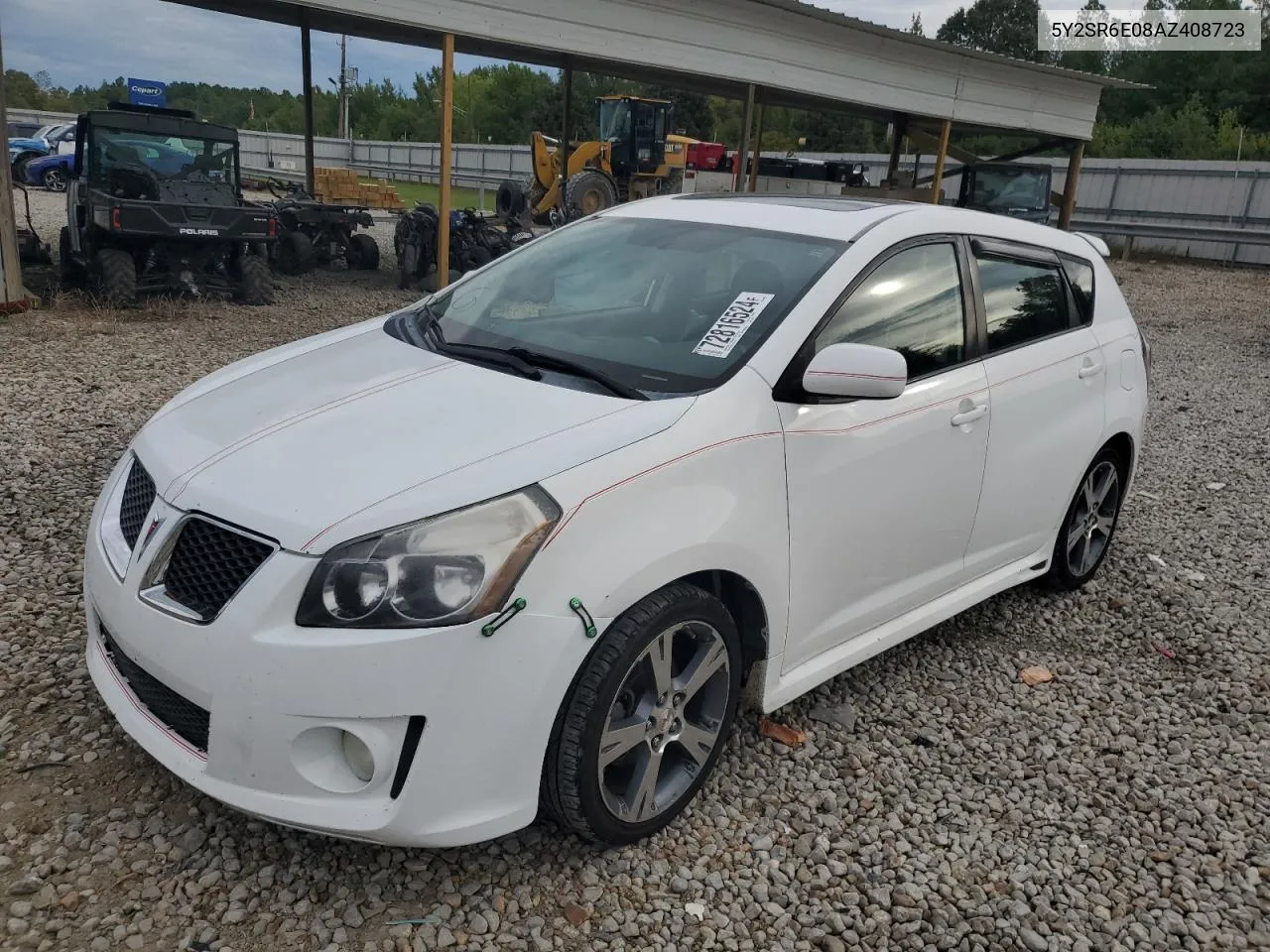 2010 Pontiac Vibe Gt VIN: 5Y2SR6E08AZ408723 Lot: 72816524