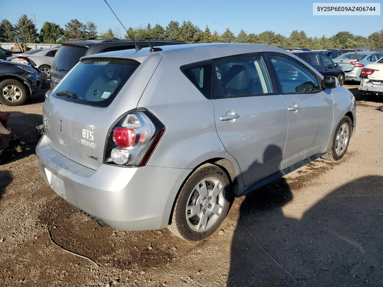 2010 Pontiac Vibe VIN: 5Y2SP6E09AZ406744 Lot: 73111894