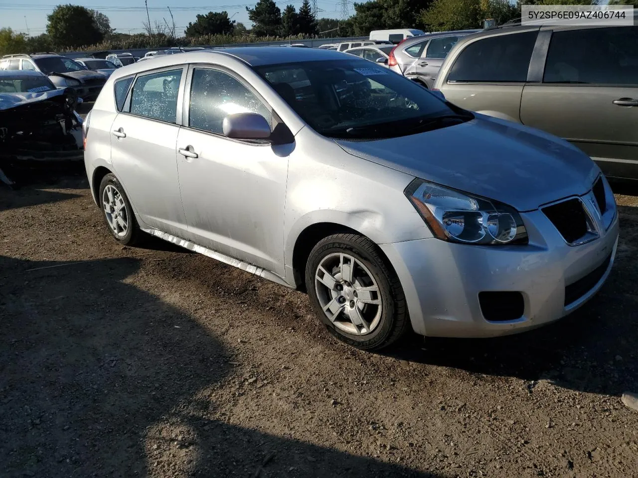 2010 Pontiac Vibe VIN: 5Y2SP6E09AZ406744 Lot: 73111894