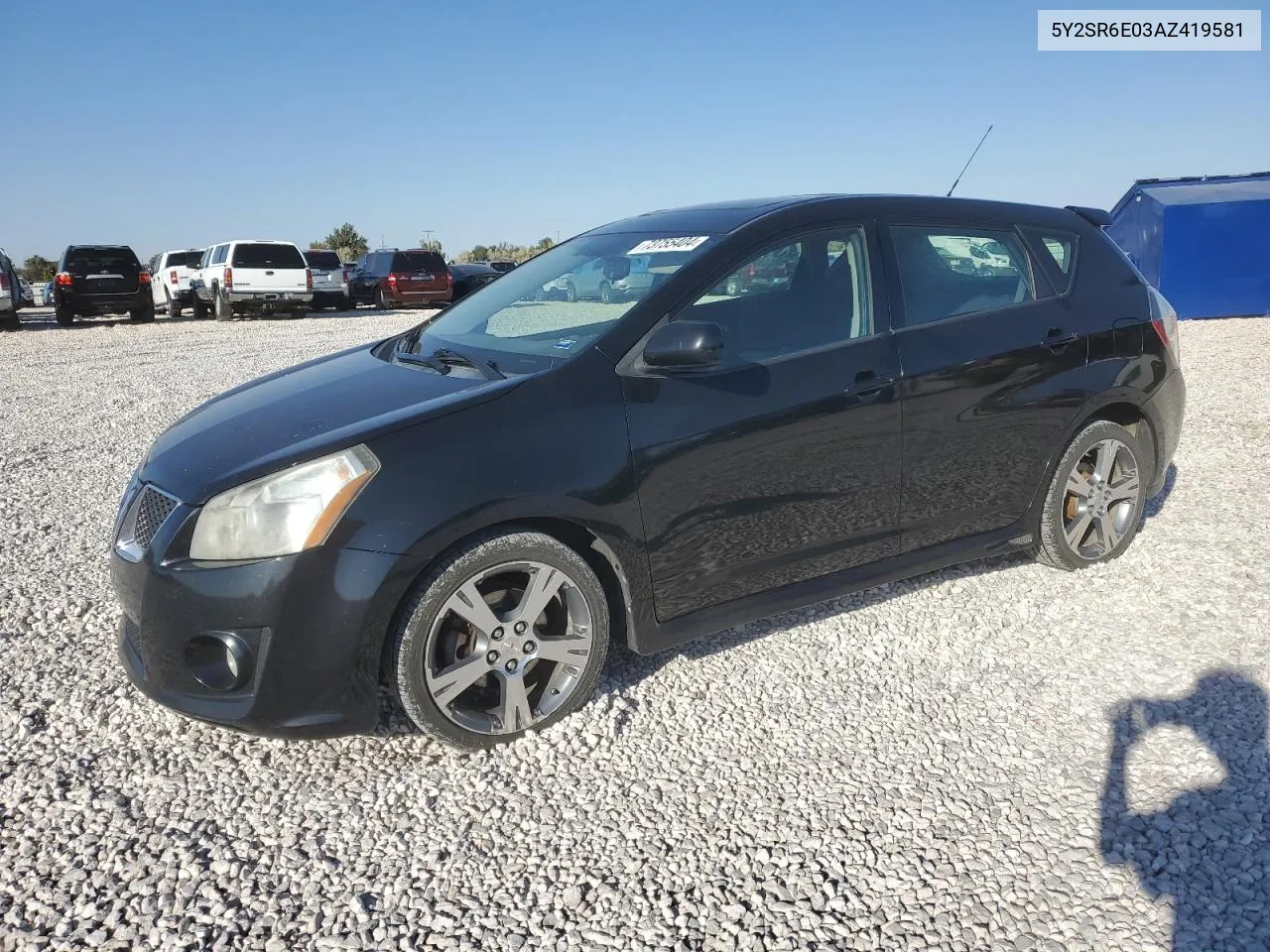 2010 Pontiac Vibe Gt VIN: 5Y2SR6E03AZ419581 Lot: 73755404