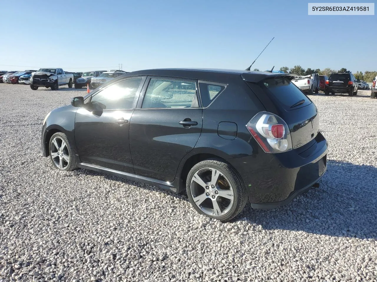 2010 Pontiac Vibe Gt VIN: 5Y2SR6E03AZ419581 Lot: 73755404