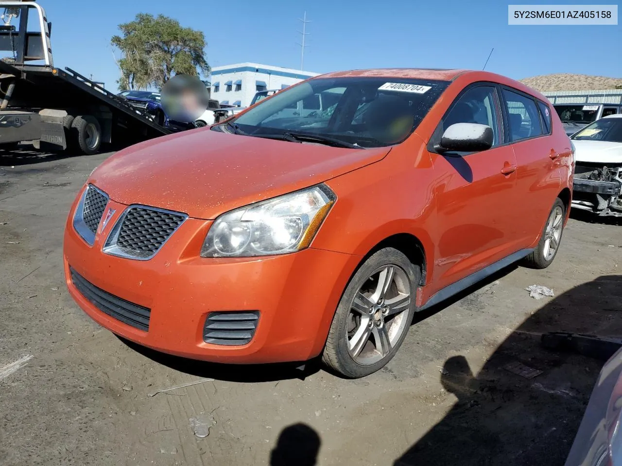 2010 Pontiac Vibe VIN: 5Y2SM6E01AZ405158 Lot: 74008704