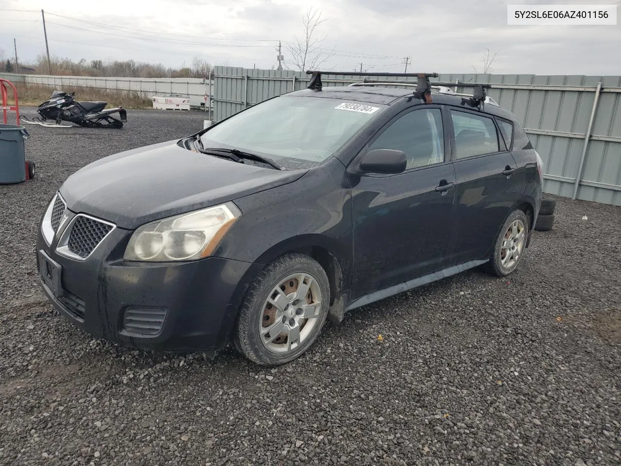 2010 Pontiac Vibe VIN: 5Y2SL6E06AZ401156 Lot: 79238784