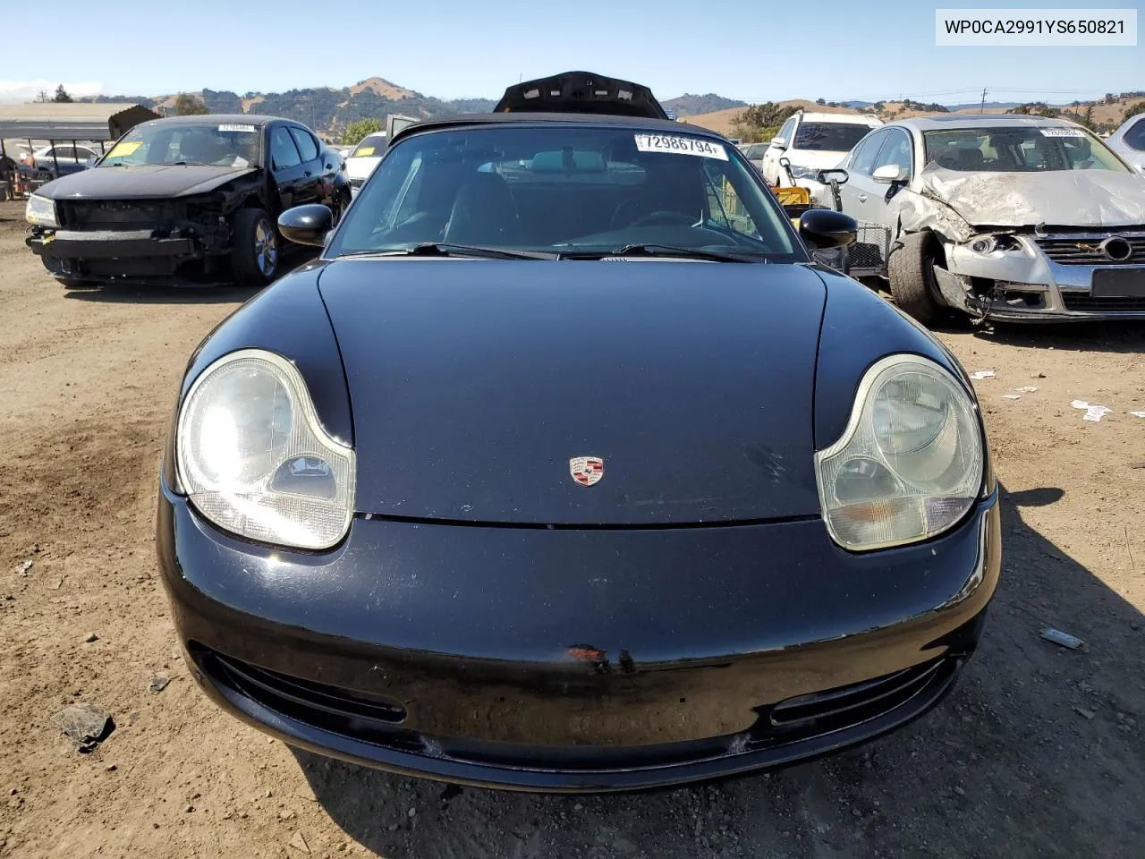 2000 Porsche 911 Carrera 2 VIN: WP0CA2991YS650821 Lot: 72986794