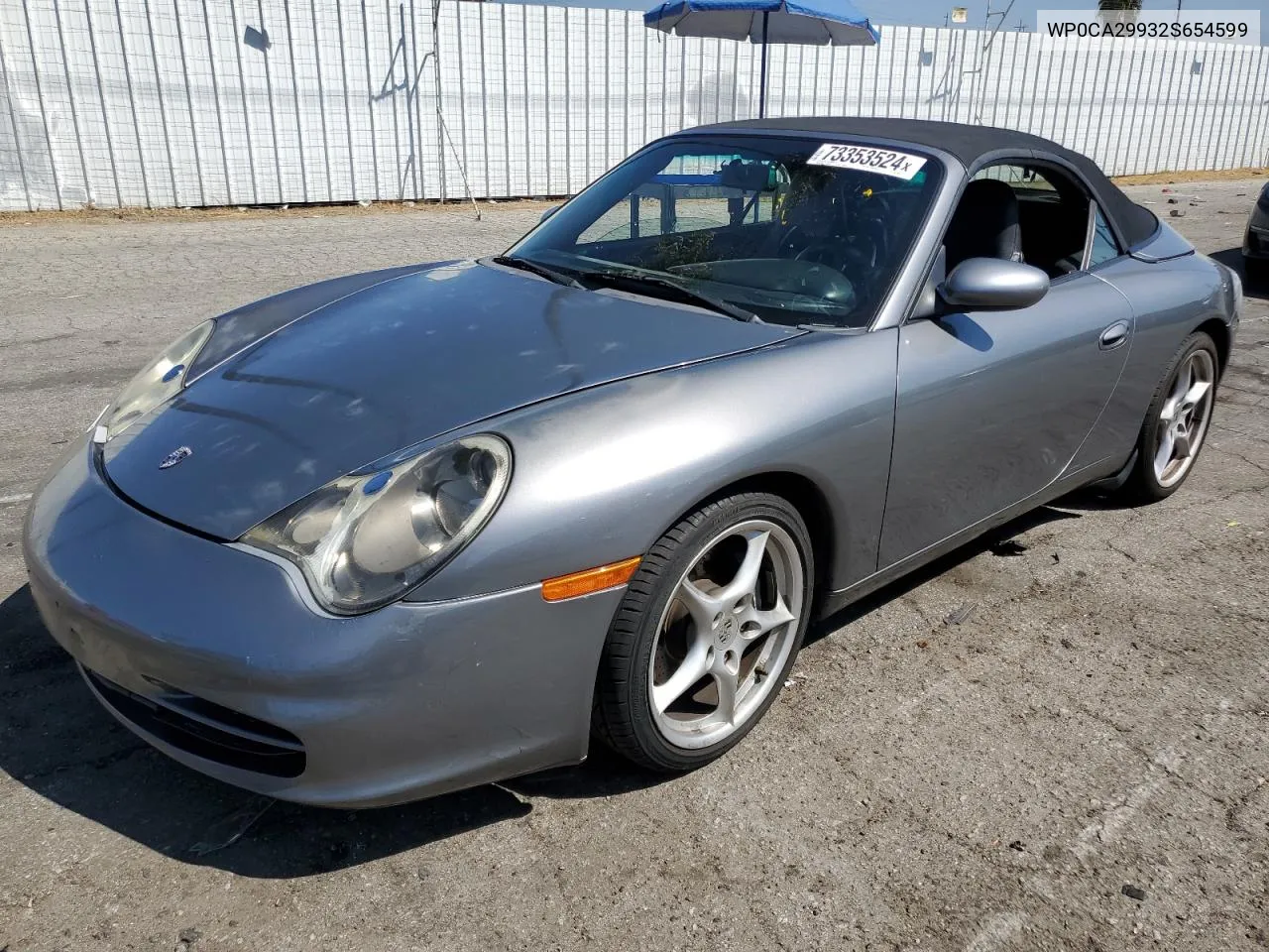 2002 Porsche 911 Carrera 2 VIN: WP0CA29932S654599 Lot: 73353524