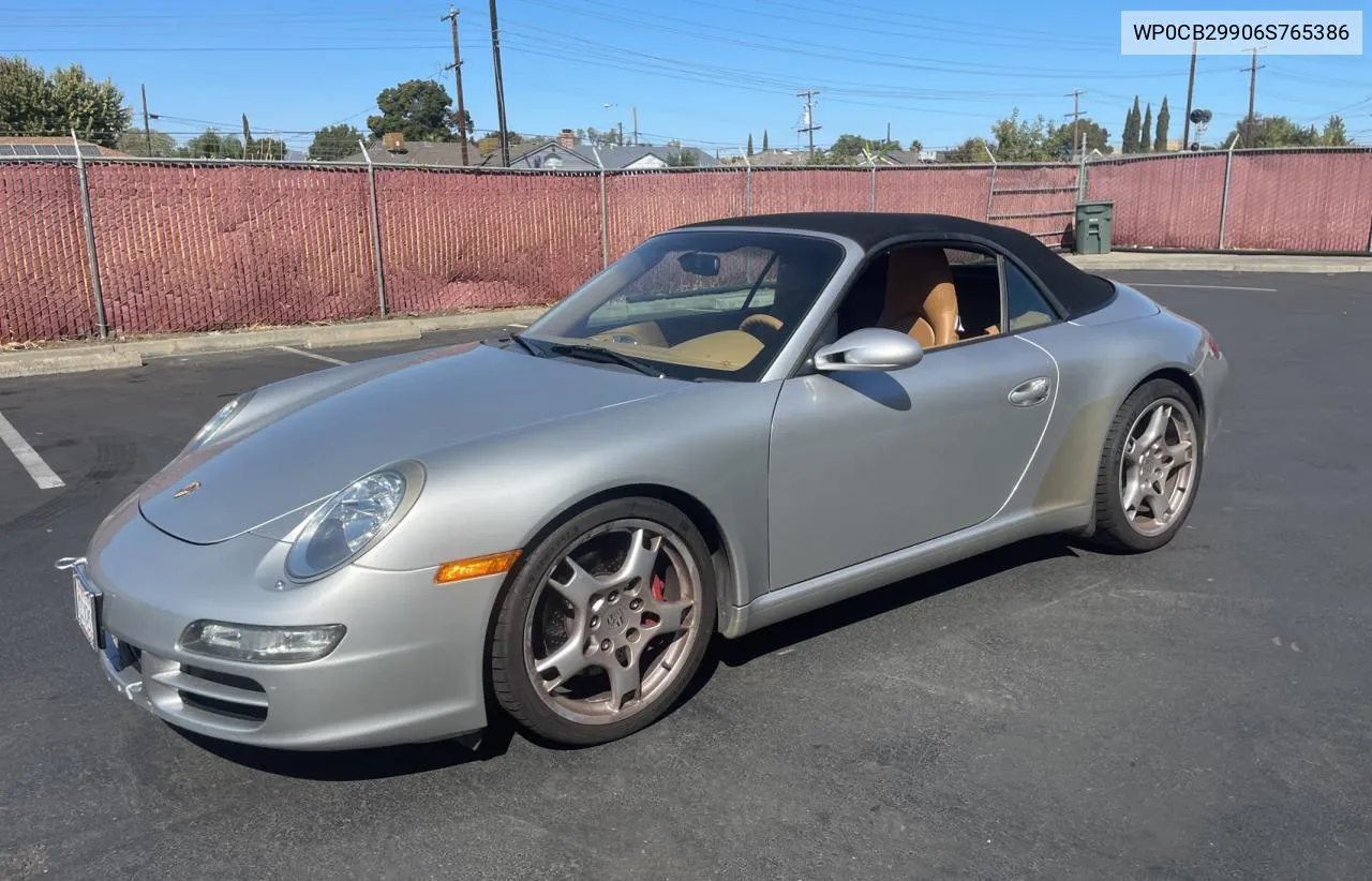 2006 Porsche 911 Carrera S Cabriolet VIN: WP0CB29906S765386 Lot: 75101824