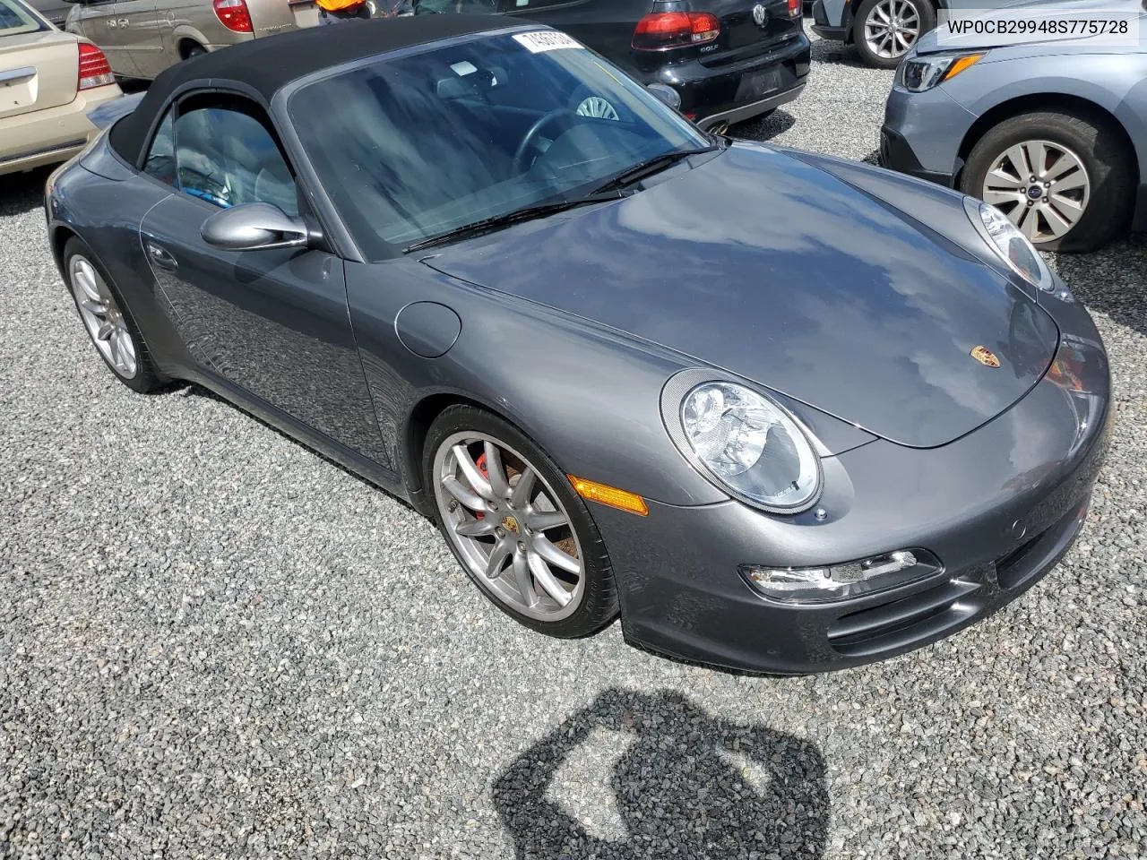 2008 Porsche 911 Carrera S Cabriolet VIN: WP0CB29948S775728 Lot: 74367534