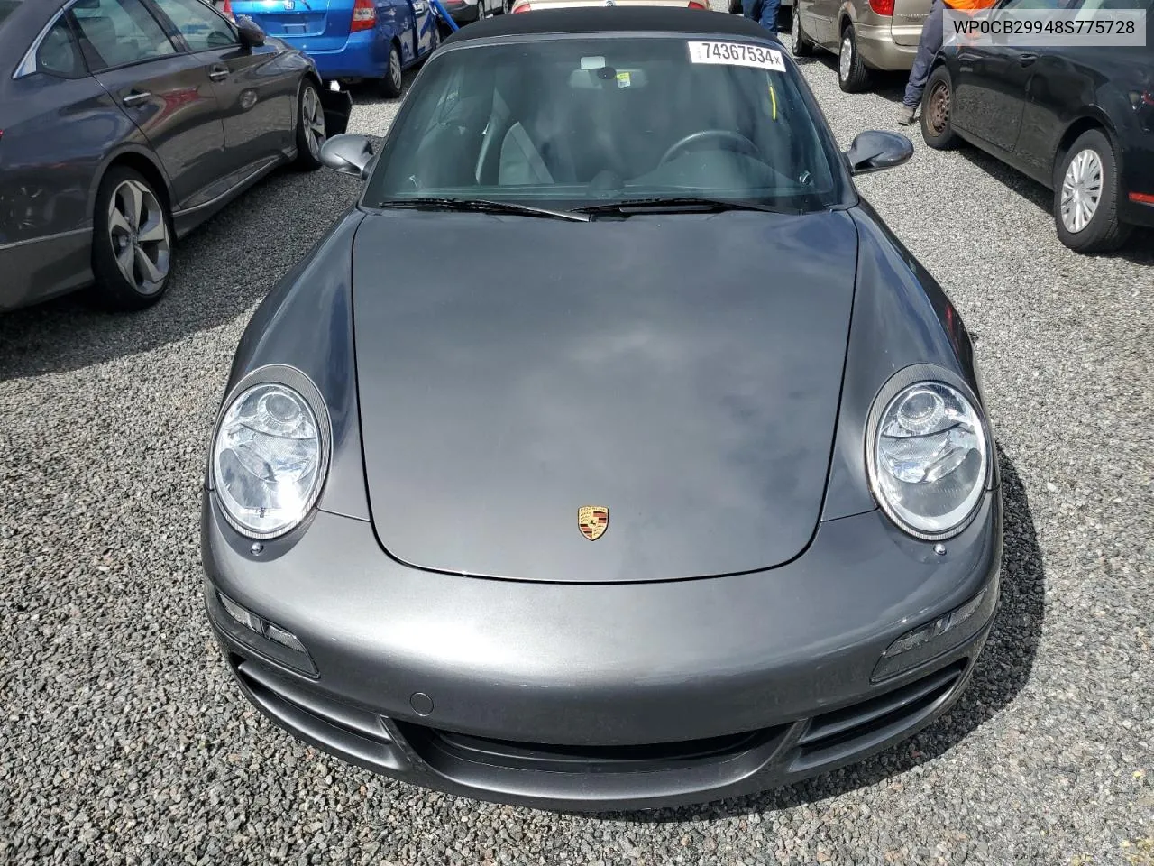 2008 Porsche 911 Carrera S Cabriolet VIN: WP0CB29948S775728 Lot: 74367534