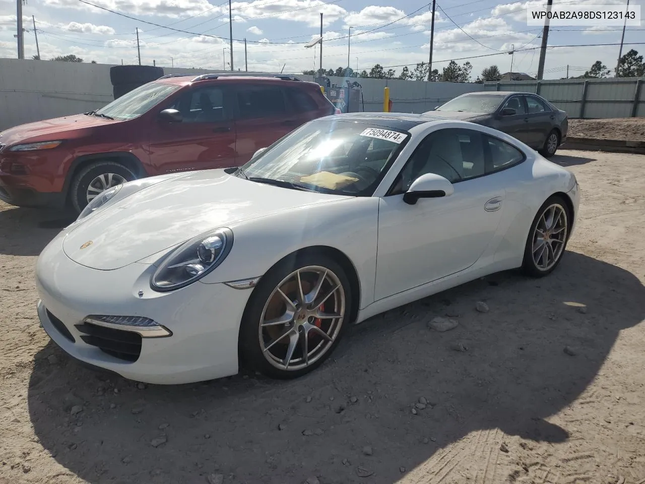 2013 Porsche 911 Carrera S VIN: WP0AB2A98DS123143 Lot: 75094874