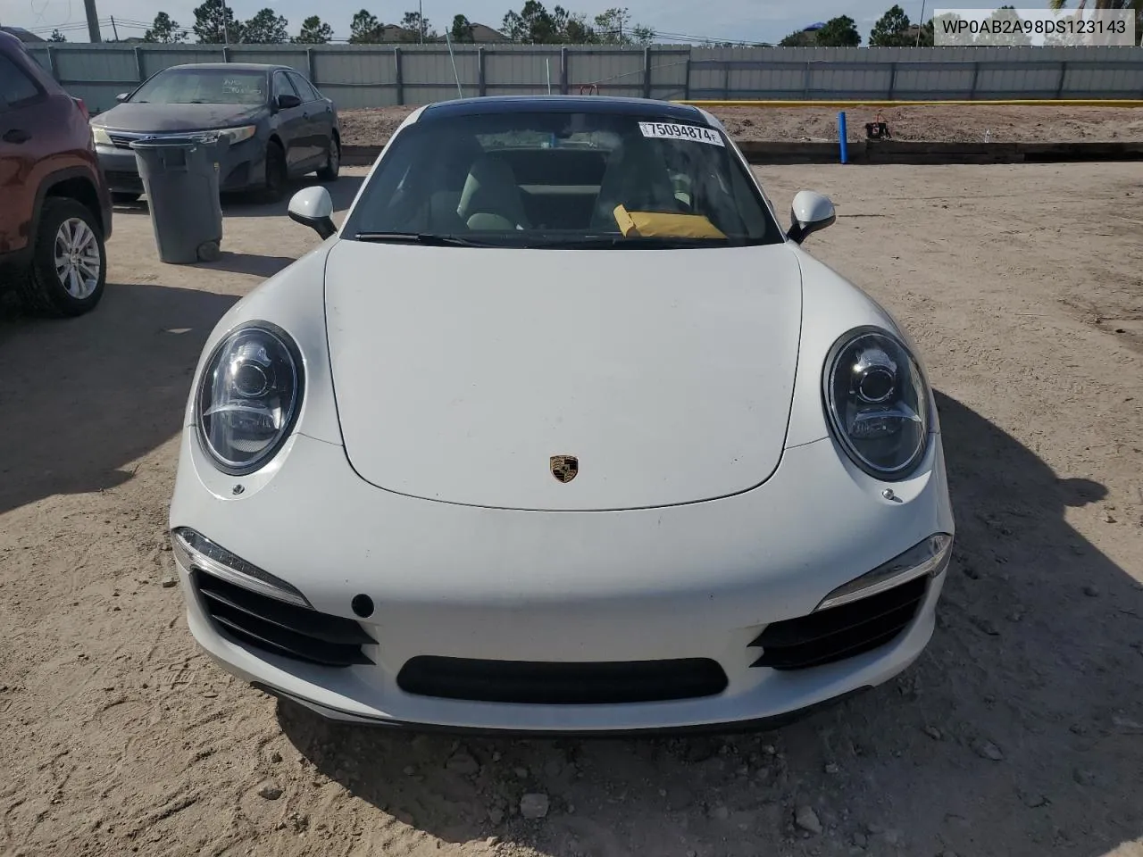 2013 Porsche 911 Carrera S VIN: WP0AB2A98DS123143 Lot: 75094874