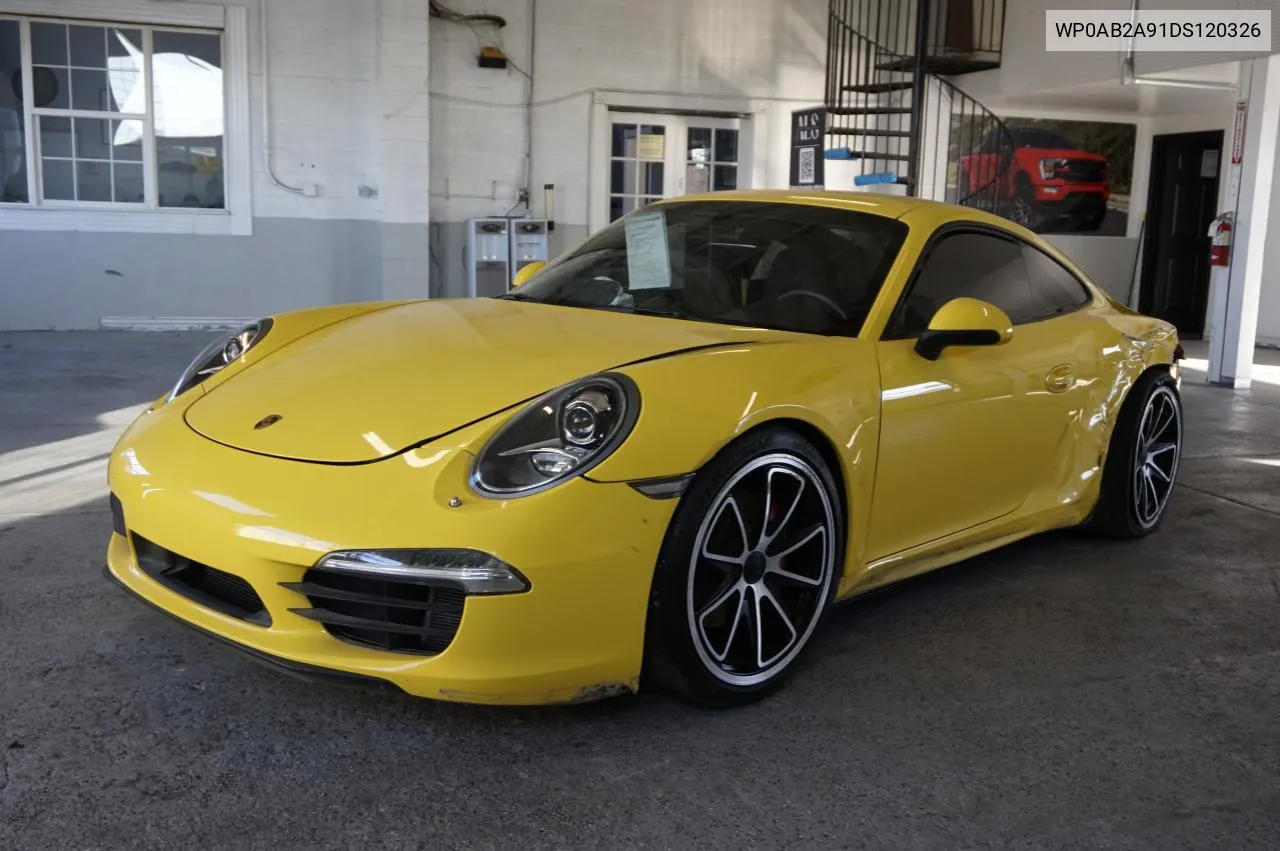 2013 Porsche 911 Carrera S VIN: WP0AB2A91DS120326 Lot: 78662344