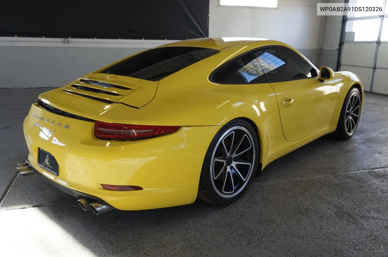 2013 Porsche 911 Carrera S VIN: WP0AB2A91DS120326 Lot: 78662344