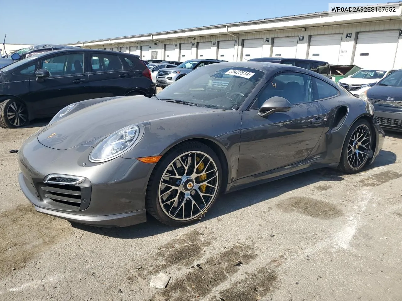 2014 Porsche 911 Turbo VIN: WP0AD2A92ES167652 Lot: 75422514