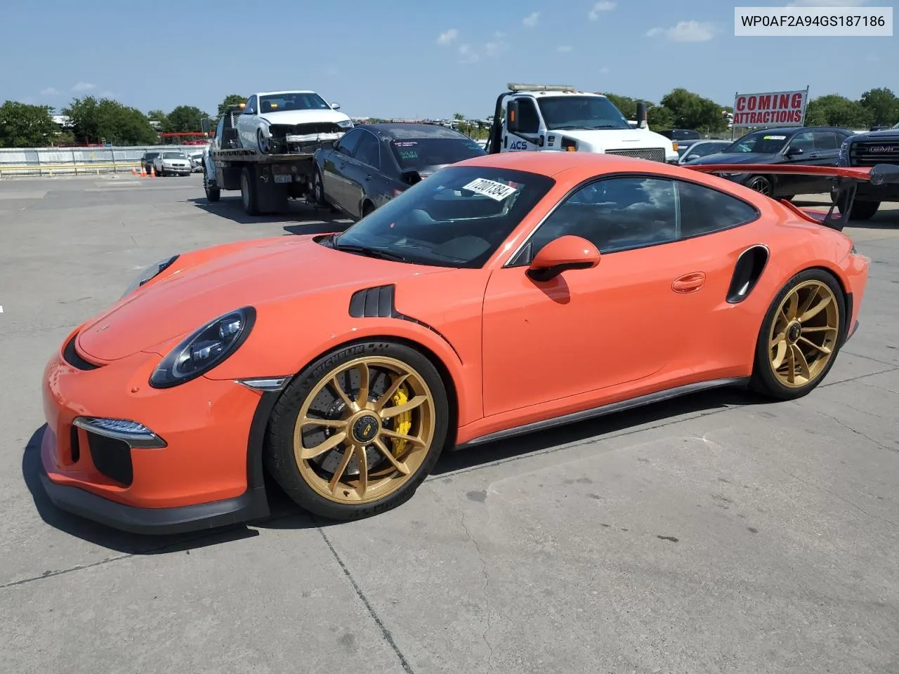 2016 Porsche 911 Gt3 Rs VIN: WP0AF2A94GS187186 Lot: 72001384