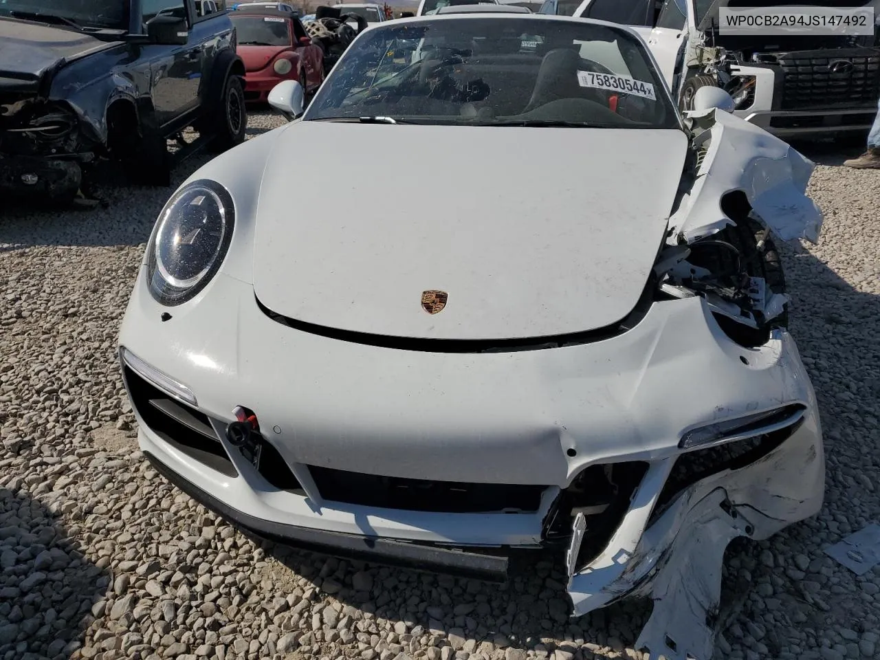 2018 Porsche 911 Carrera S VIN: WP0CB2A94JS147492 Lot: 75830544