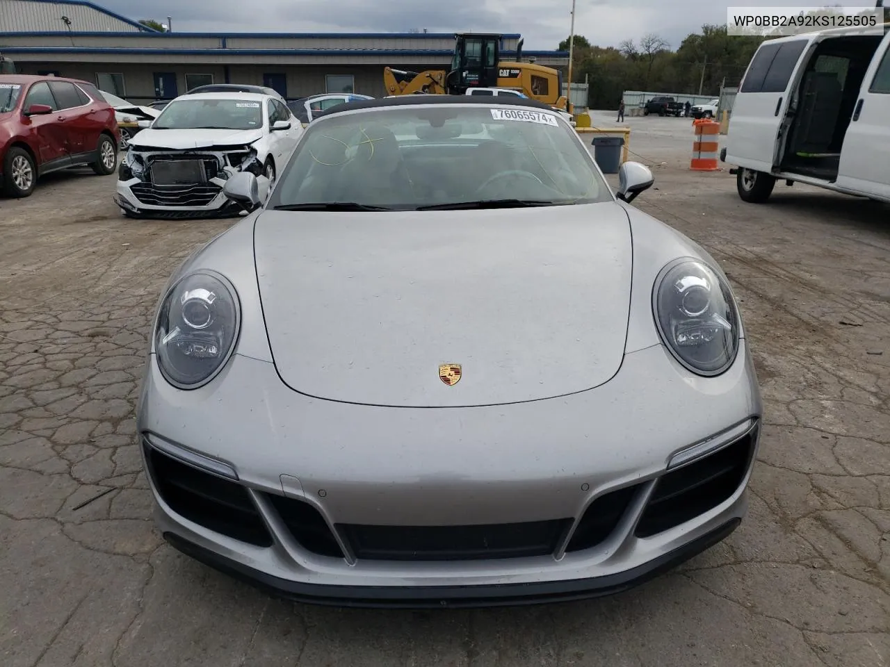 WP0BB2A92KS125505 2019 Porsche 911 Targa 4S