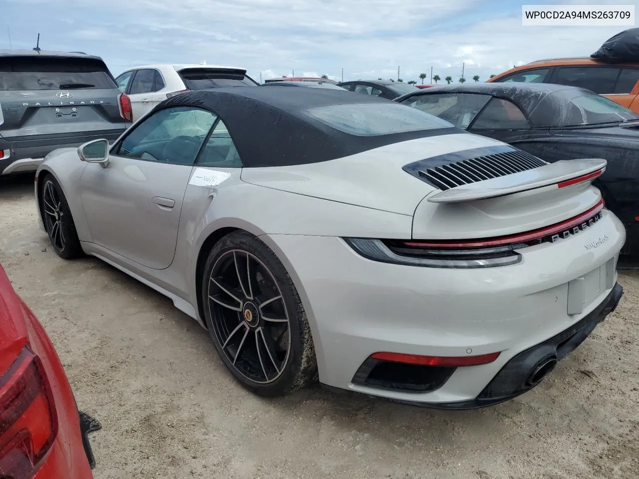 2021 Porsche 911 Turbo VIN: WP0CD2A94MS263709 Lot: 73958004