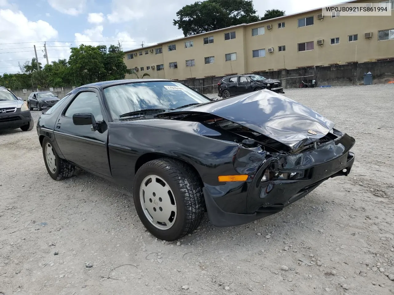 1985 Porsche 928 S VIN: WP0JB0921FS861994 Lot: 77976744