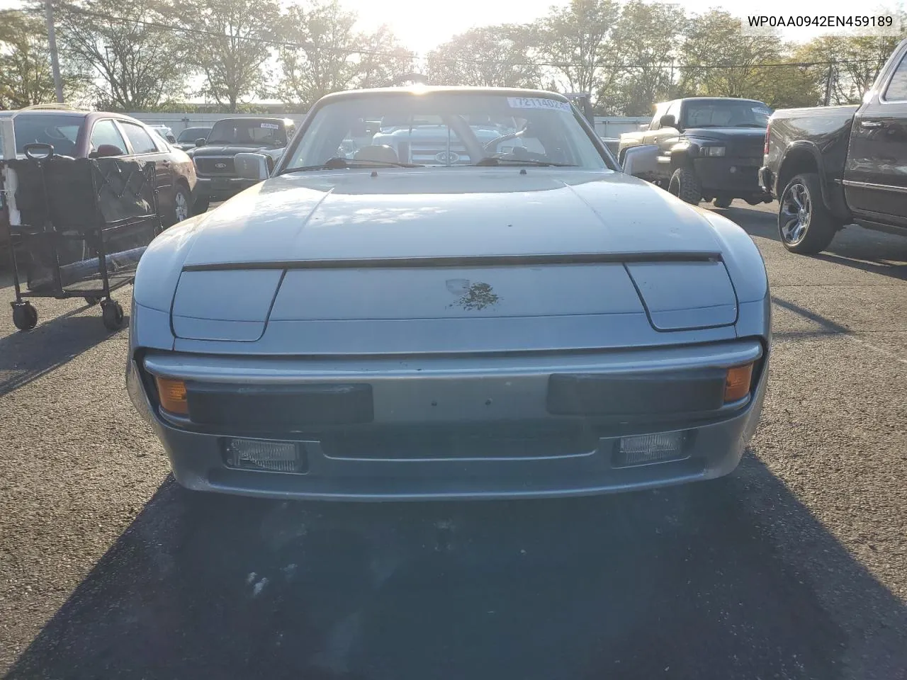 1984 Porsche 944 VIN: WP0AA0942EN459189 Lot: 72114024