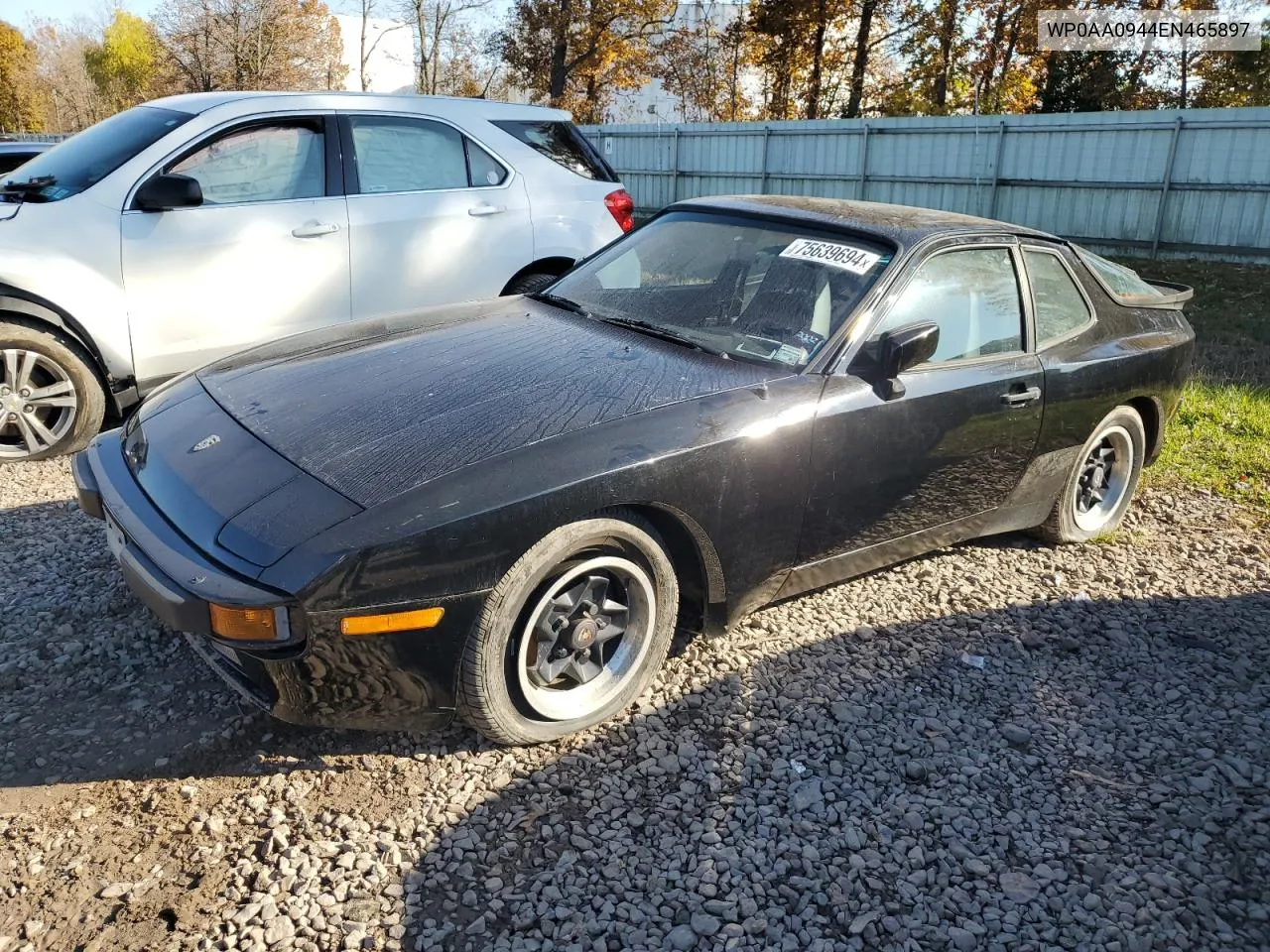 1984 Porsche 944 VIN: WP0AA0944EN465897 Lot: 75639694