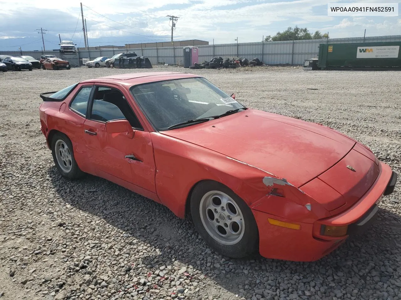 1985 Porsche 944 VIN: WP0AA0941FN452591 Lot: 66506384