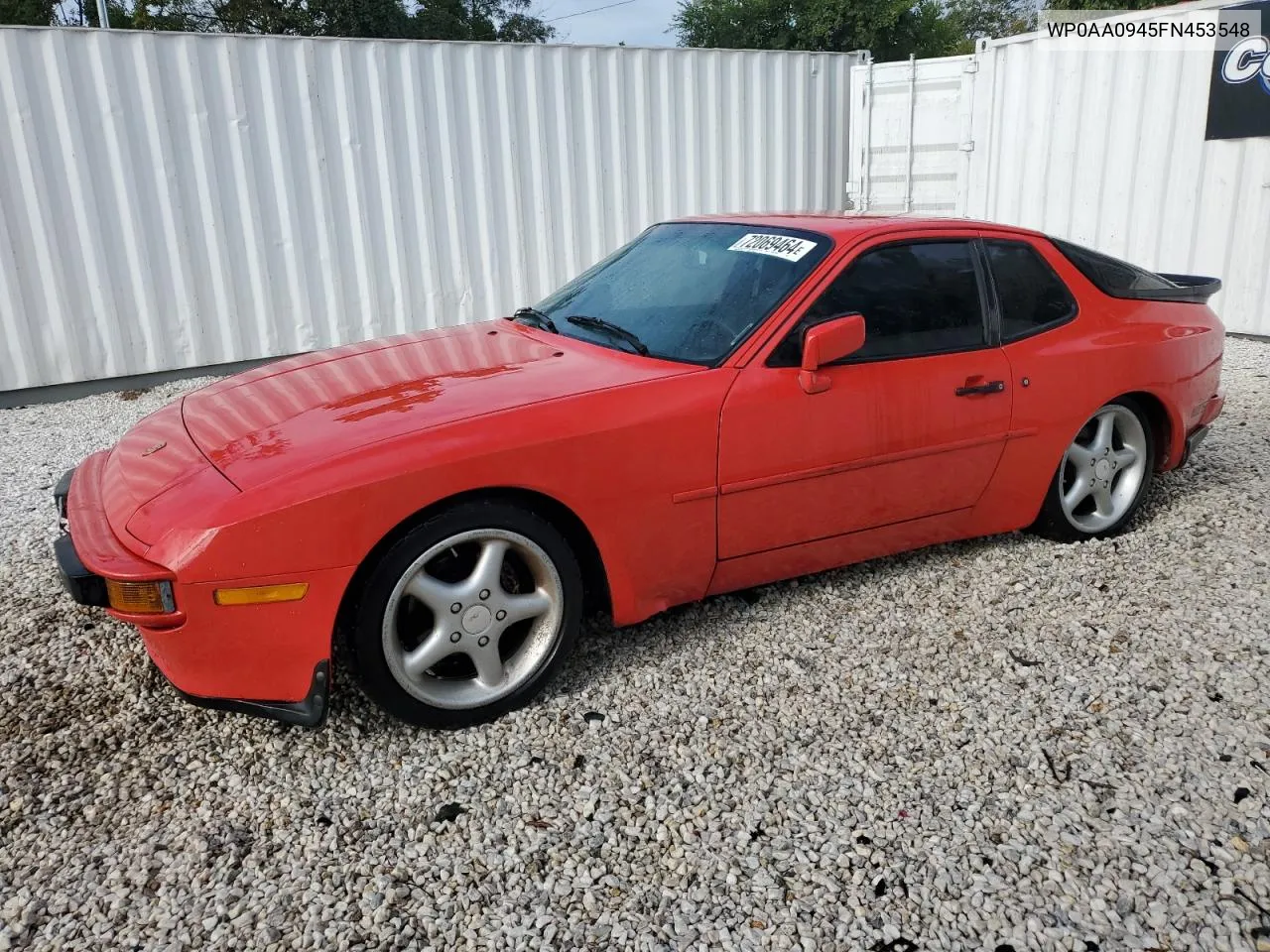 1985 Porsche 944 VIN: WP0AA0945FN453548 Lot: 72069464