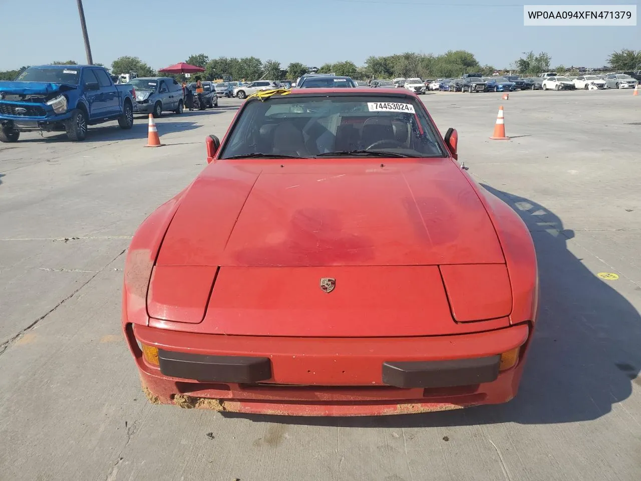 1985 Porsche 944 VIN: WP0AA094XFN471379 Lot: 74453024