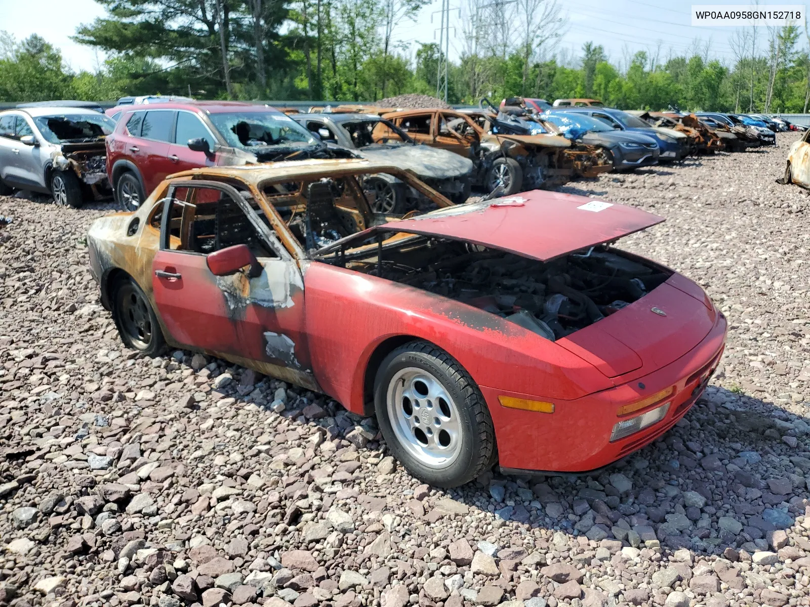 1986 Porsche 944 VIN: WP0AA0958GN152718 Lot: 59458754