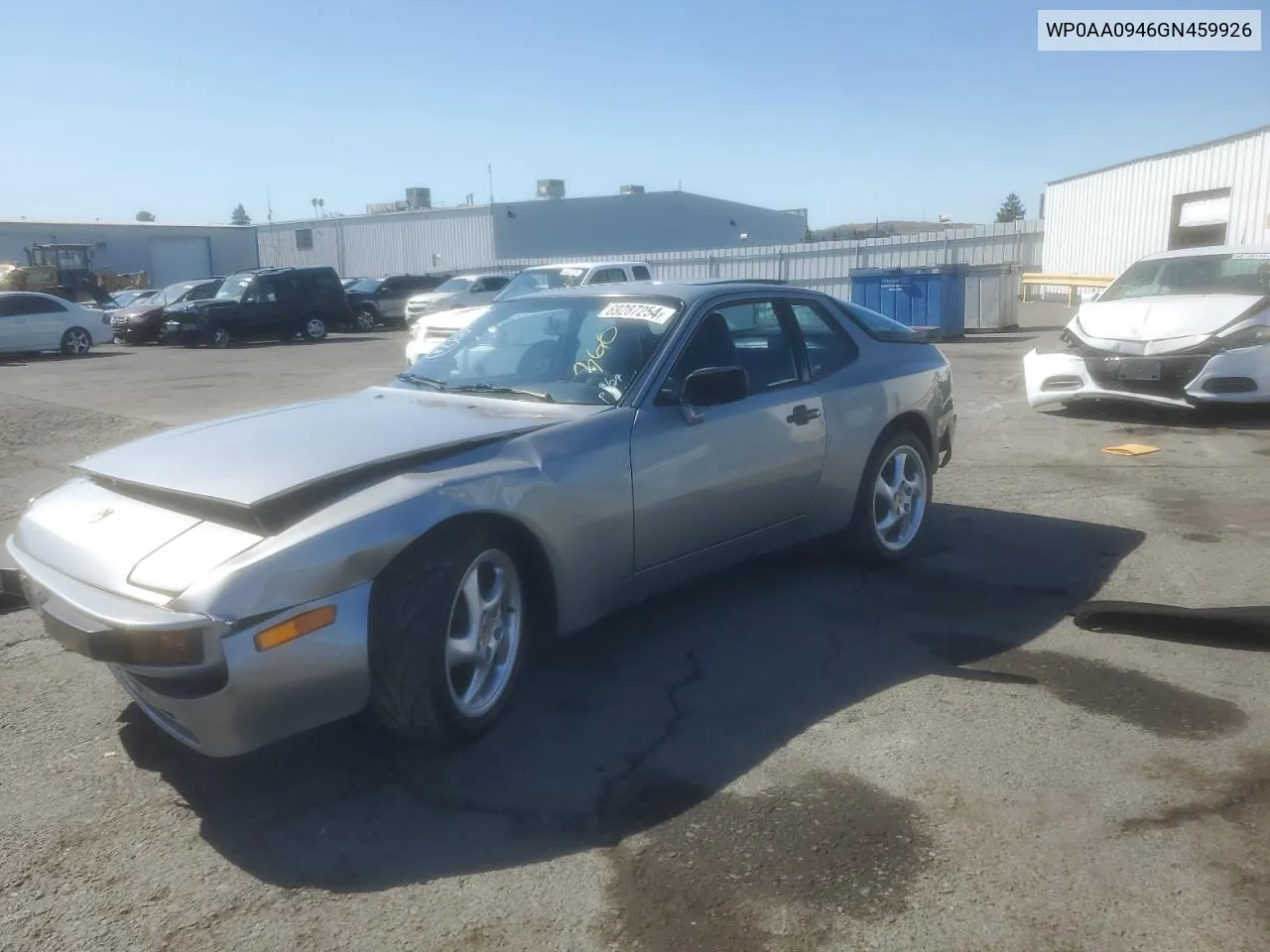 1986 Porsche 944 VIN: WP0AA0946GN459926 Lot: 69287254