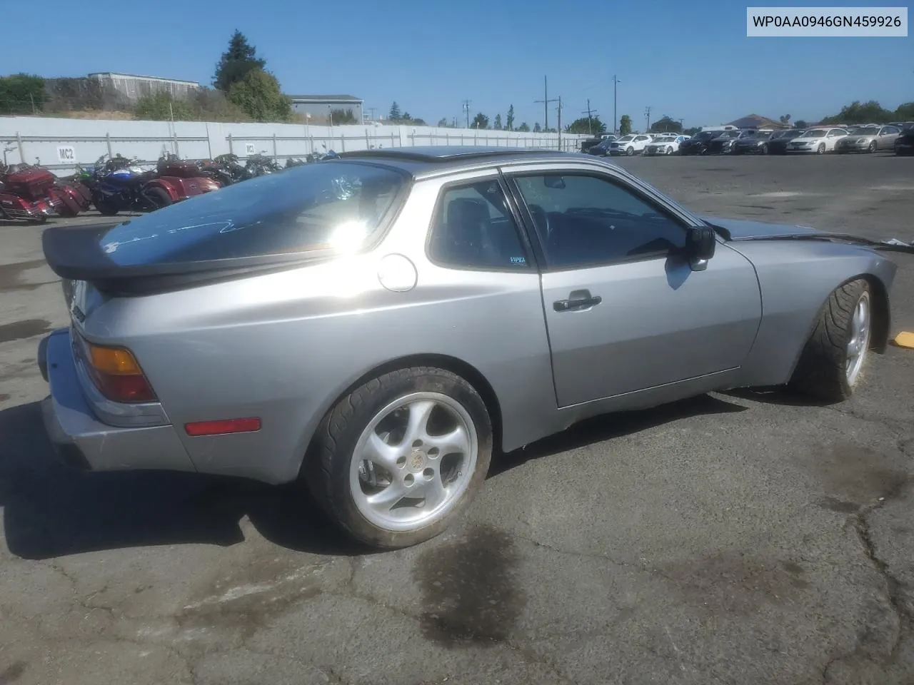 1986 Porsche 944 VIN: WP0AA0946GN459926 Lot: 69287254