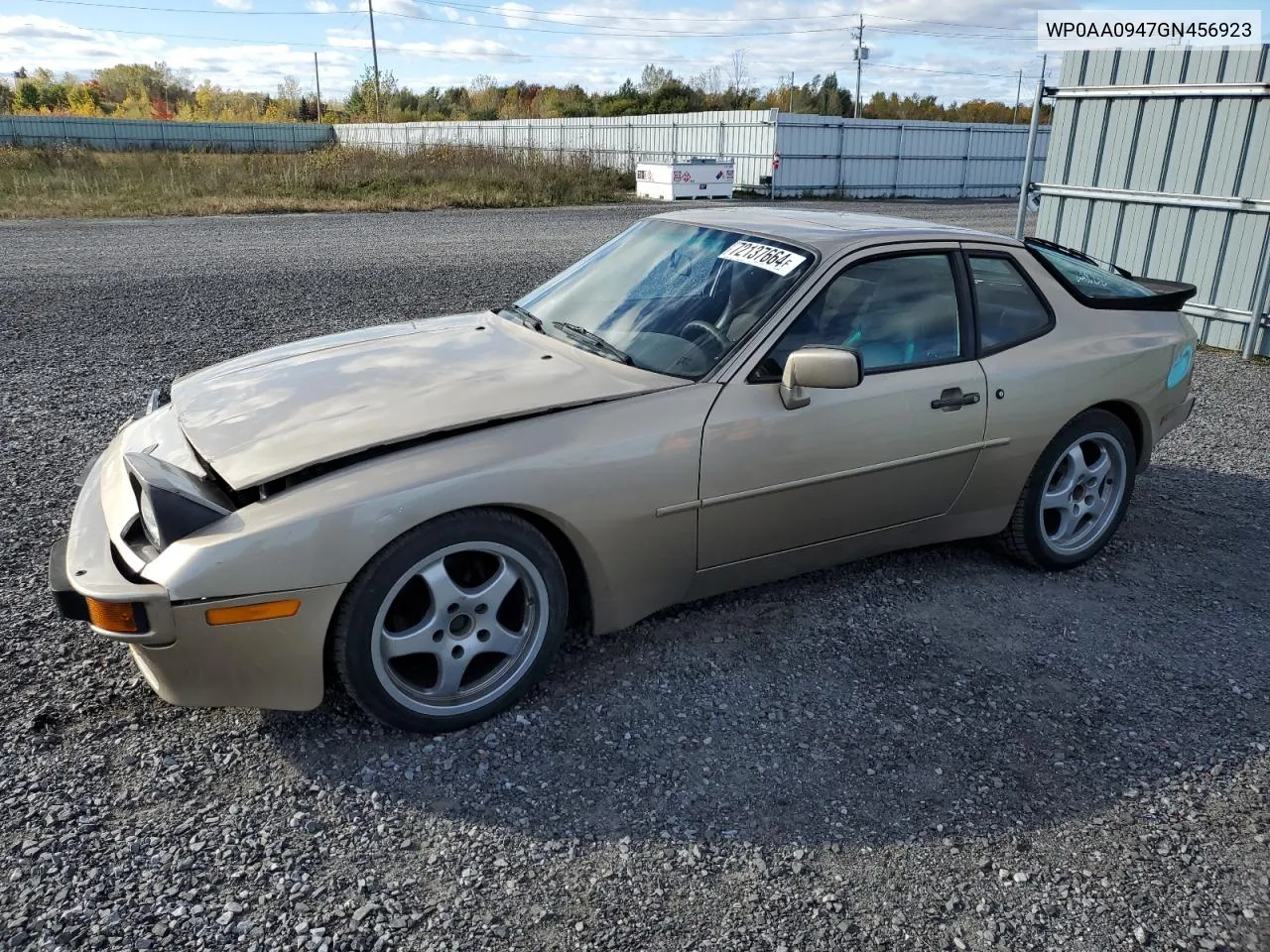 1986 Porsche 944 VIN: WP0AA0947GN456923 Lot: 72137664