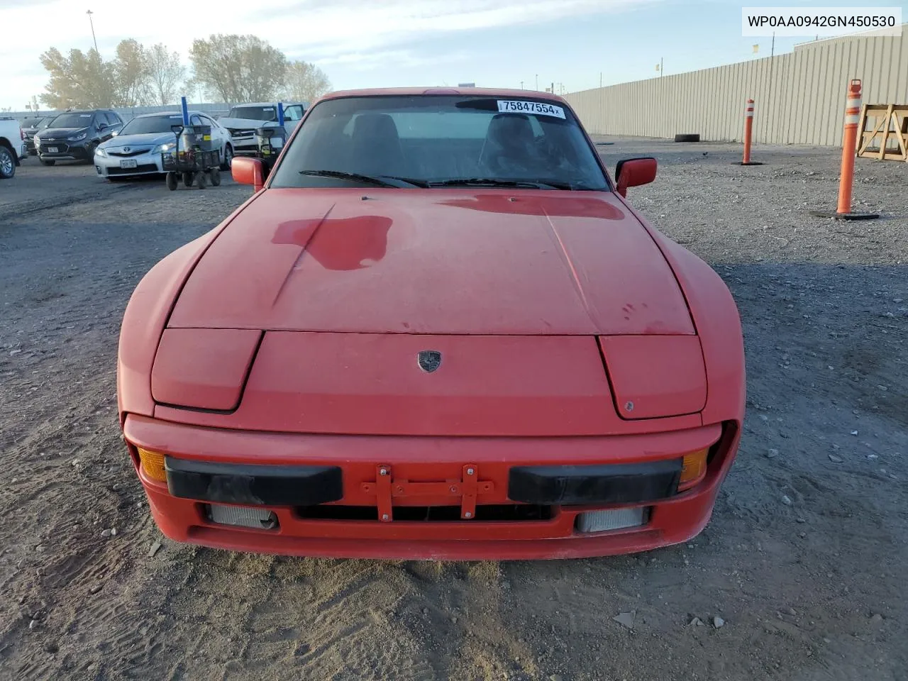 1986 Porsche 944 VIN: WP0AA0942GN450530 Lot: 75847554