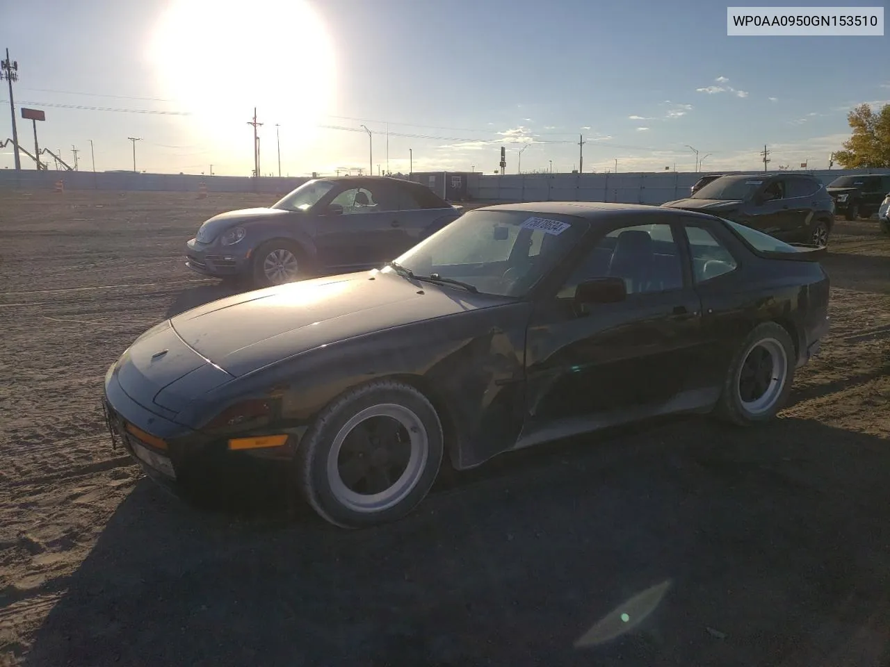 1986 Porsche 944 VIN: WP0AA0950GN153510 Lot: 75878634