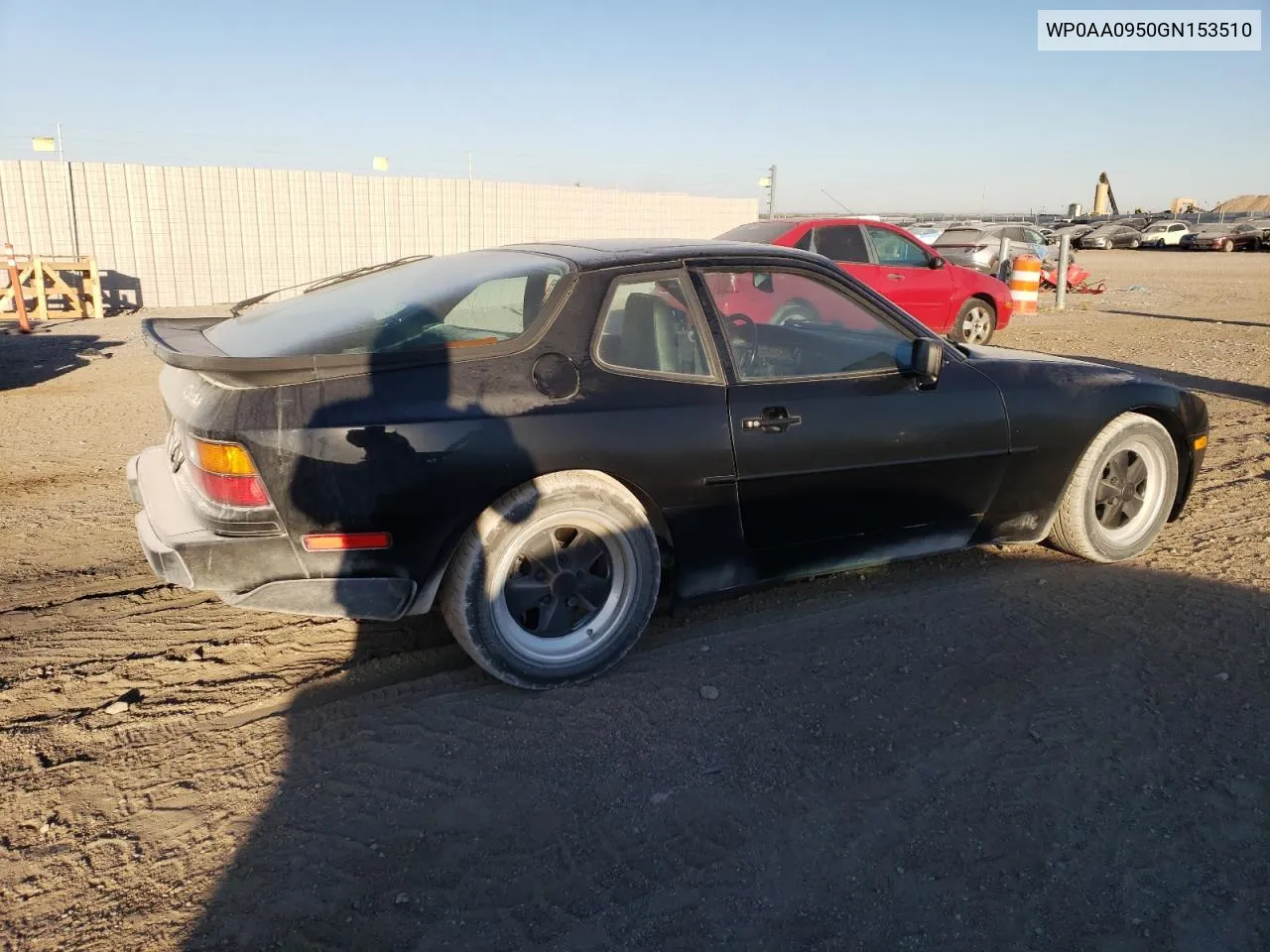 1986 Porsche 944 VIN: WP0AA0950GN153510 Lot: 75878634