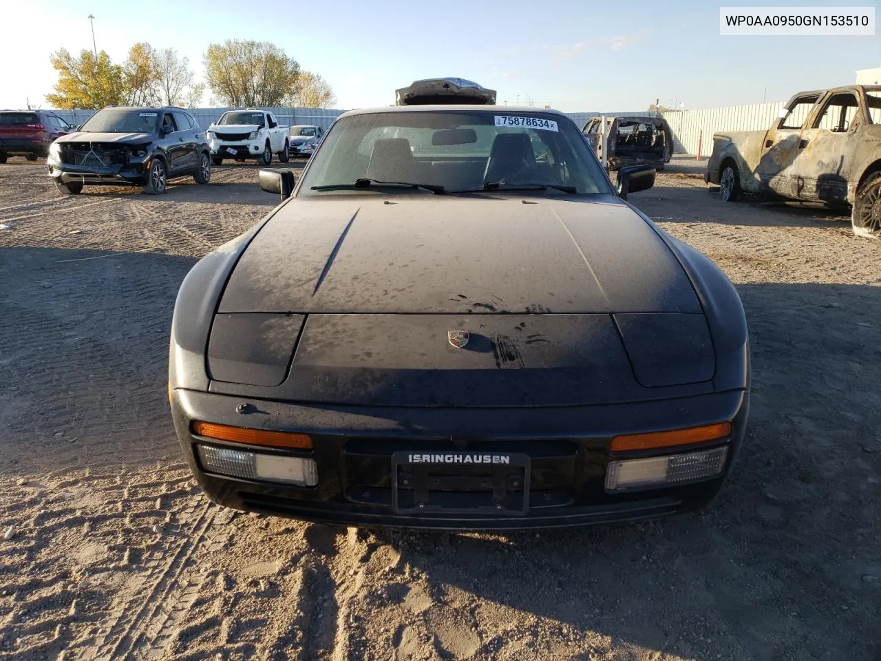 1986 Porsche 944 VIN: WP0AA0950GN153510 Lot: 75878634