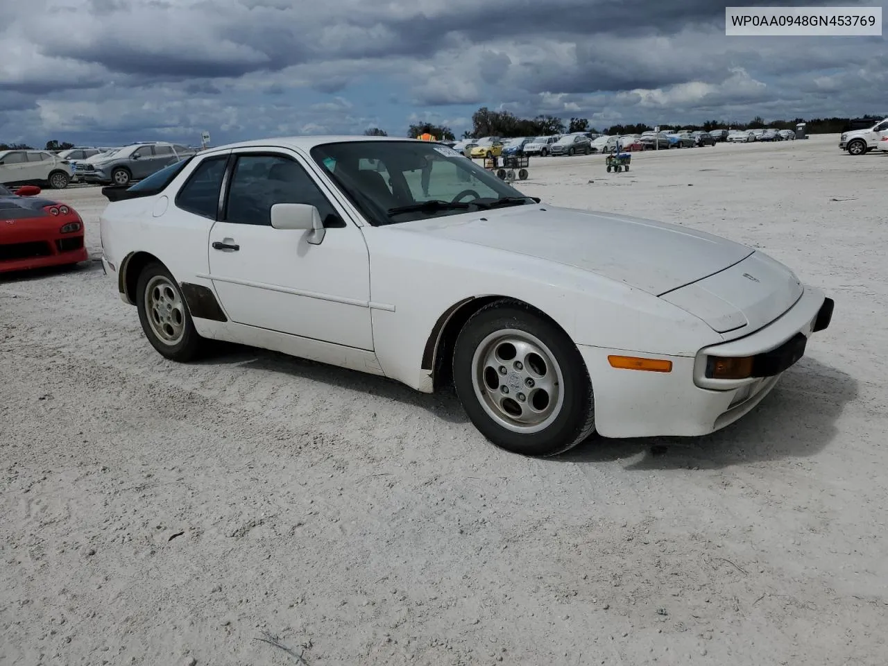 1986 Porsche 944 VIN: WP0AA0948GN453769 Lot: 76462054