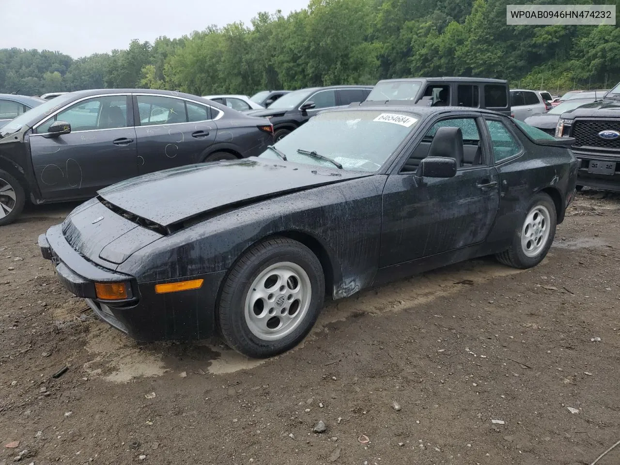 1987 Porsche 944 VIN: WP0AB0946HN474232 Lot: 64654684