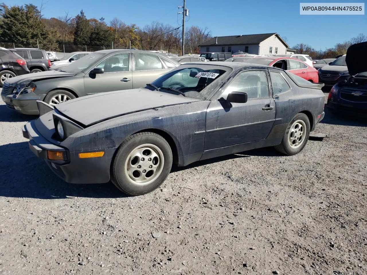 1987 Porsche 944 VIN: WP0AB0944HN475525 Lot: 79661074