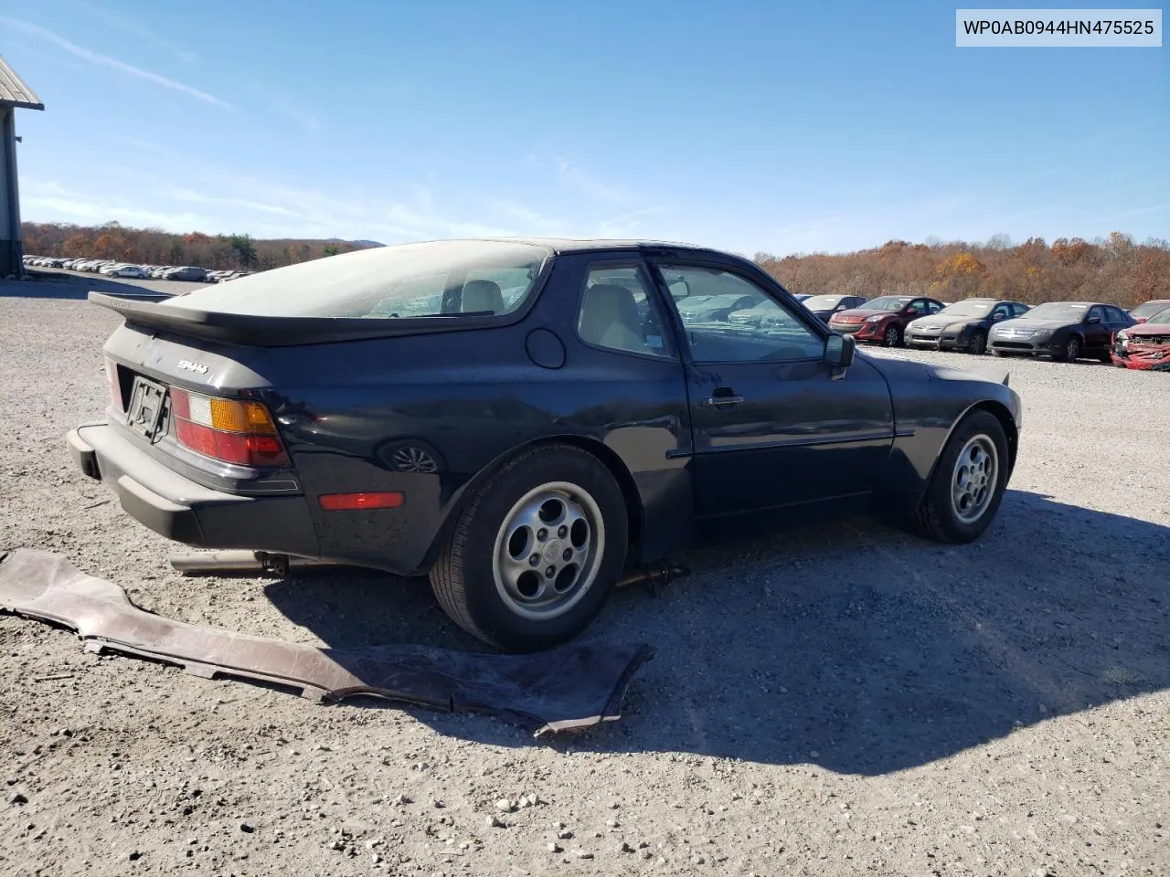 1987 Porsche 944 VIN: WP0AB0944HN475525 Lot: 79661074