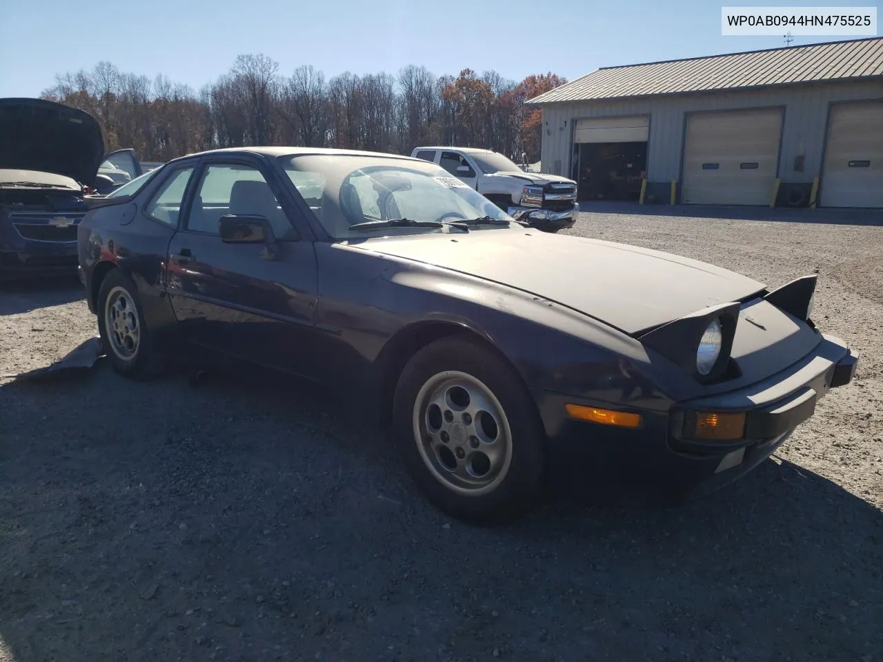 1987 Porsche 944 VIN: WP0AB0944HN475525 Lot: 79661074