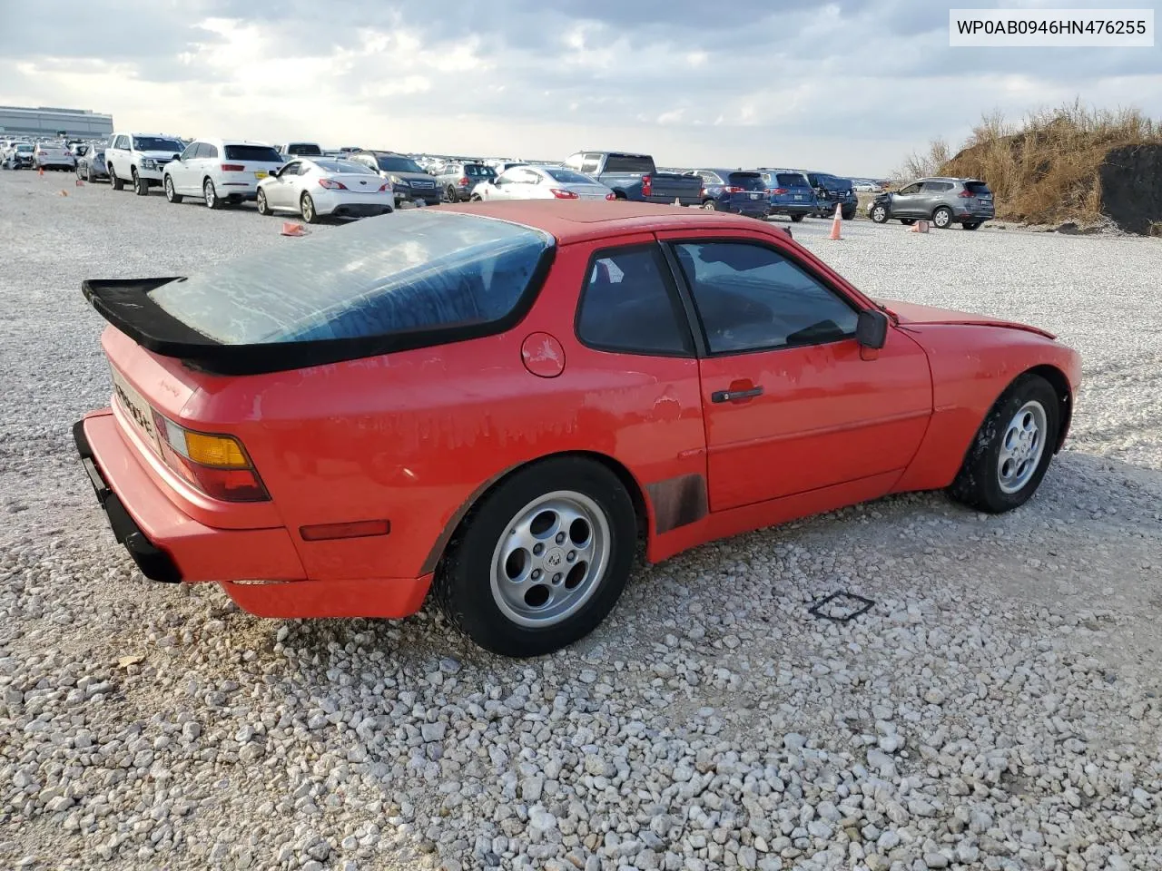 1987 Porsche 944 VIN: WP0AB0946HN476255 Lot: 79870704