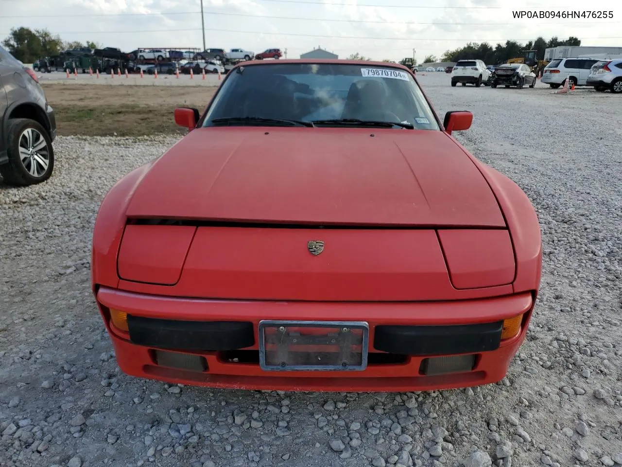 1987 Porsche 944 VIN: WP0AB0946HN476255 Lot: 79870704