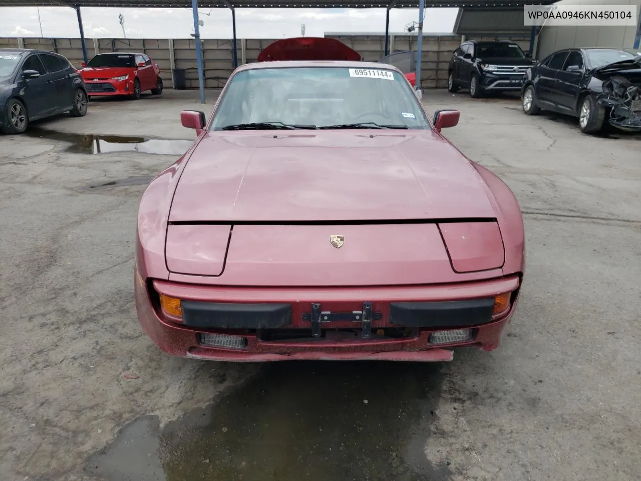 1989 Porsche 944 VIN: WP0AA0946KN450104 Lot: 69511144