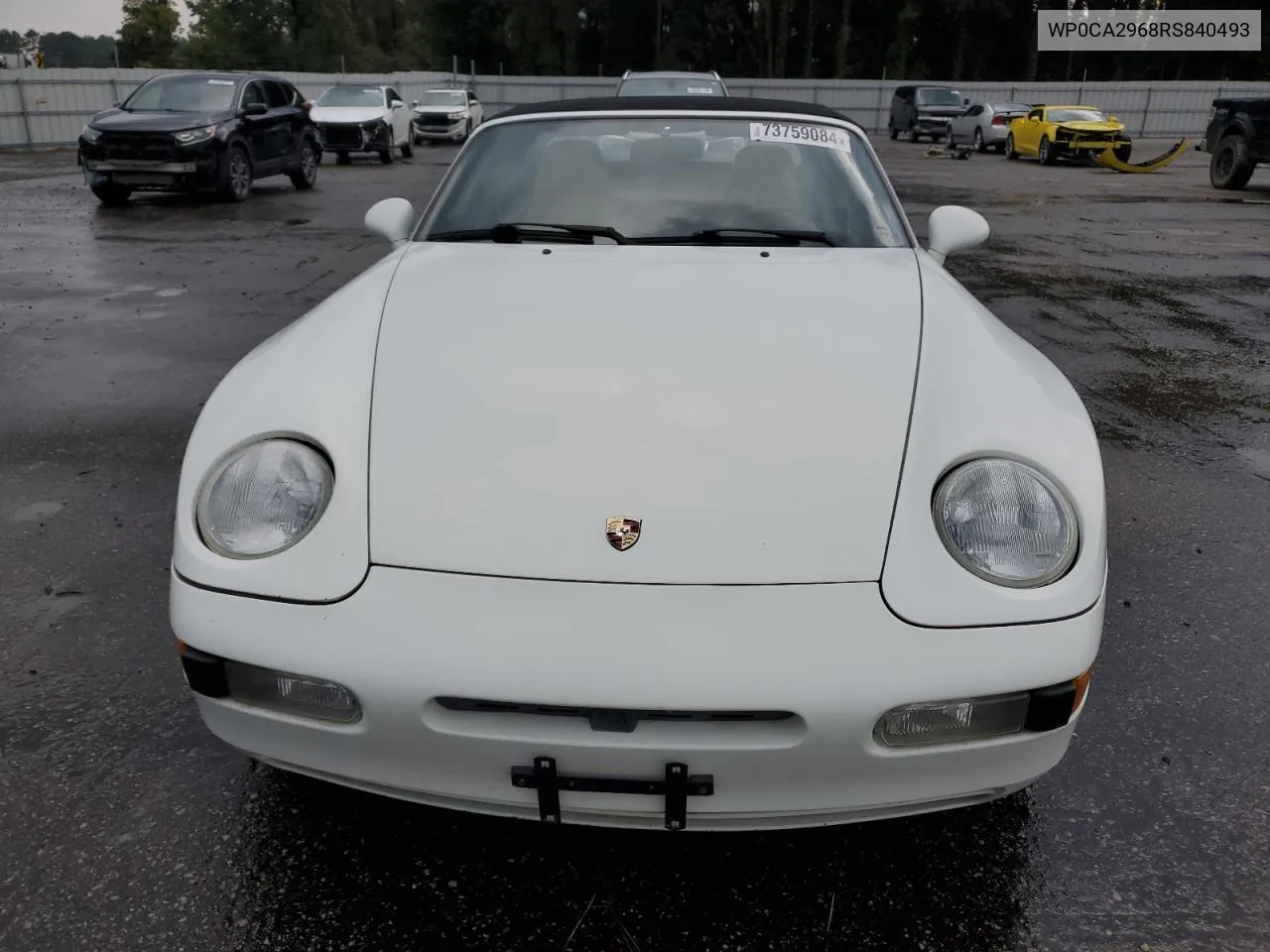 1994 Porsche 968 VIN: WP0CA2968RS840493 Lot: 73759084