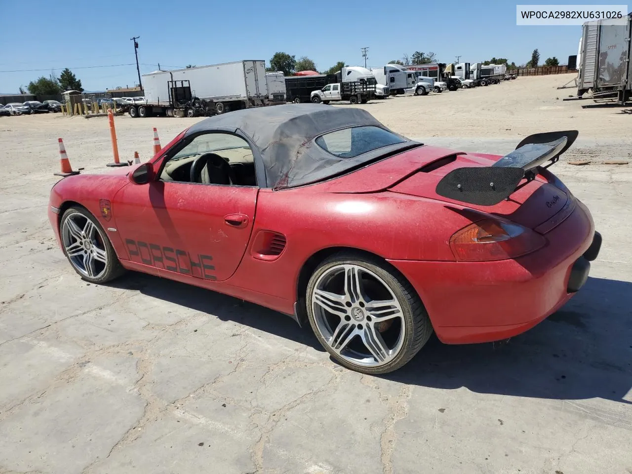 1999 Porsche Boxster VIN: WP0CA2982XU631026 Lot: 69498634