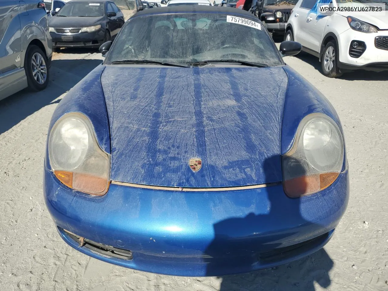 2000 Porsche Boxster VIN: WP0CA2986YU627823 Lot: 75799094