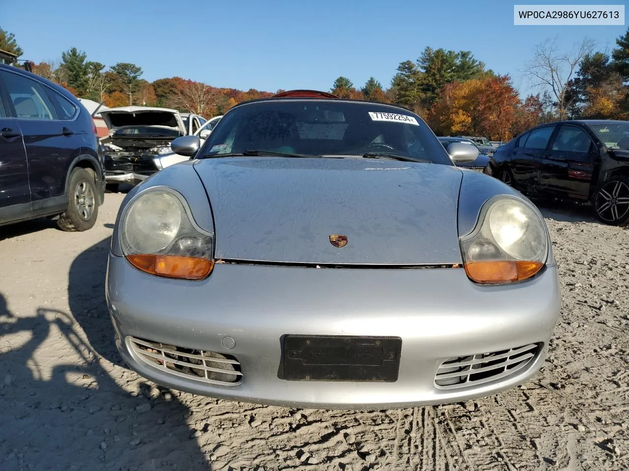 2000 Porsche Boxster VIN: WP0CA2986YU627613 Lot: 77592254