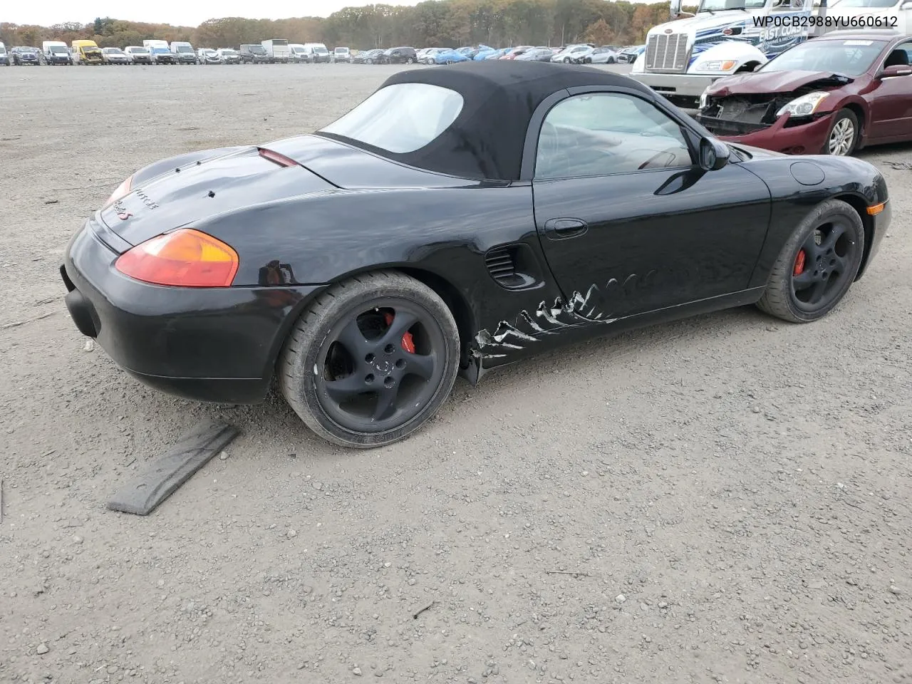 2000 Porsche Boxster S VIN: WP0CB2988YU660612 Lot: 77630654